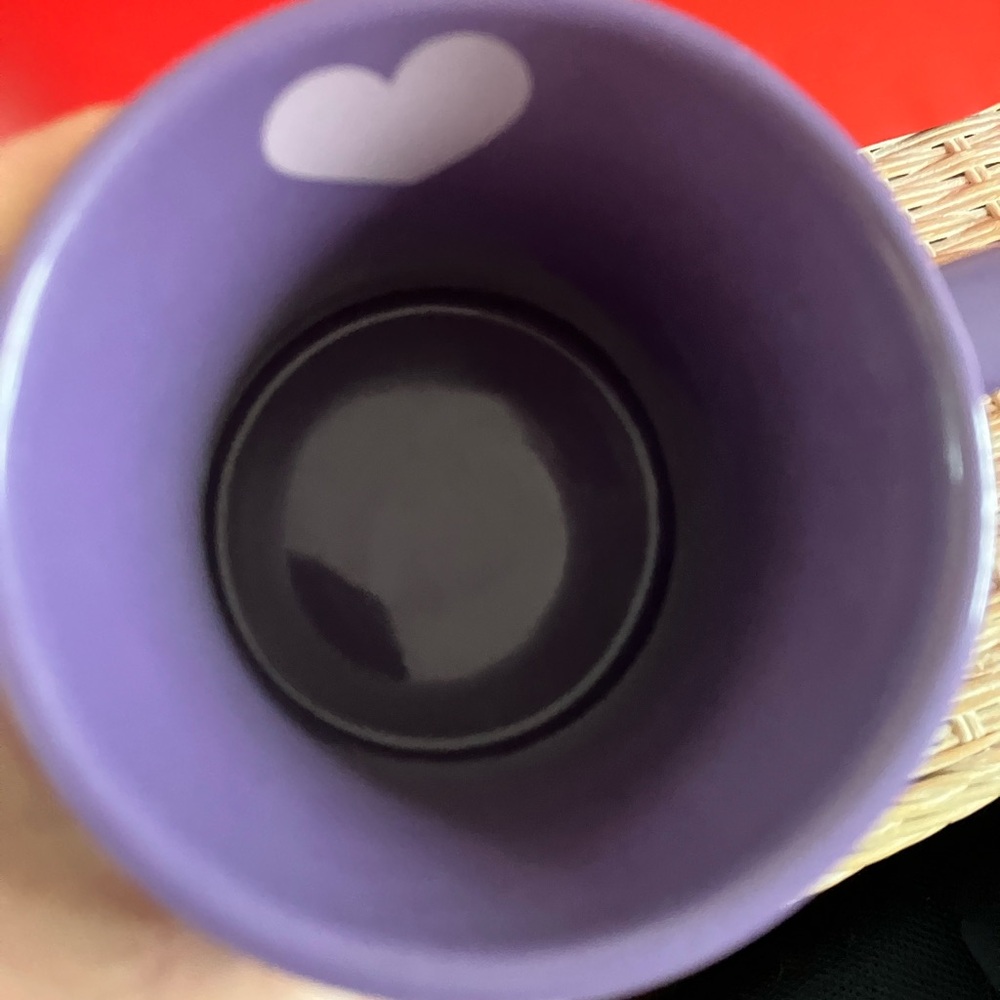 16oz purple Tinkerbell Mug with hearts! - Picture 5 of 5